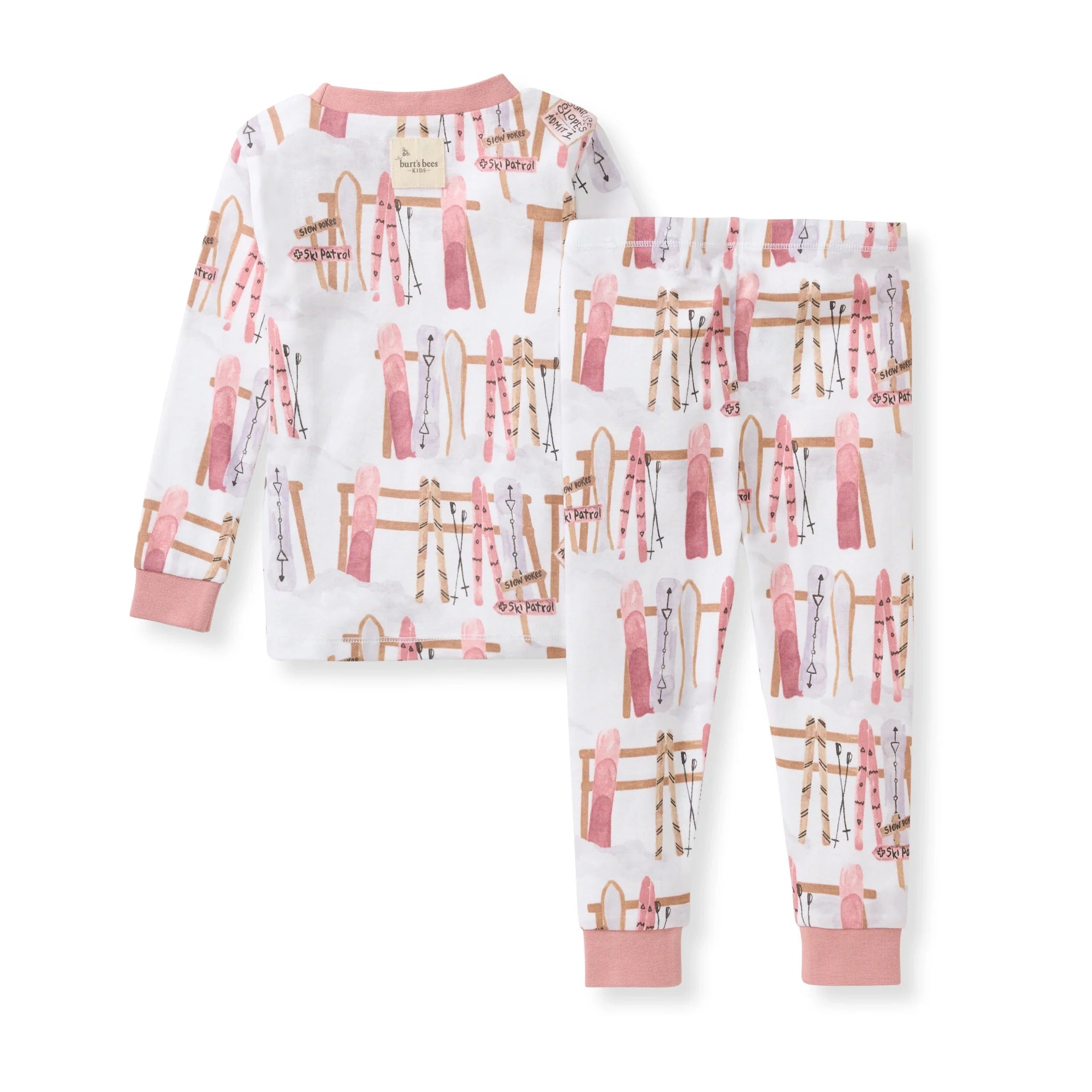 Sunrise Slopes Organic Cotton Two-Piece Pajamas - Organic Rose