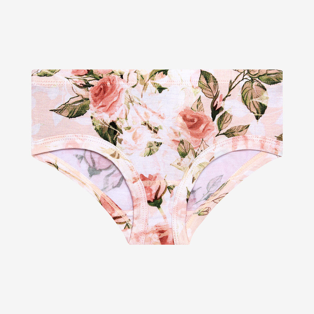 Vintage Pink Rose Girls' Brief Set