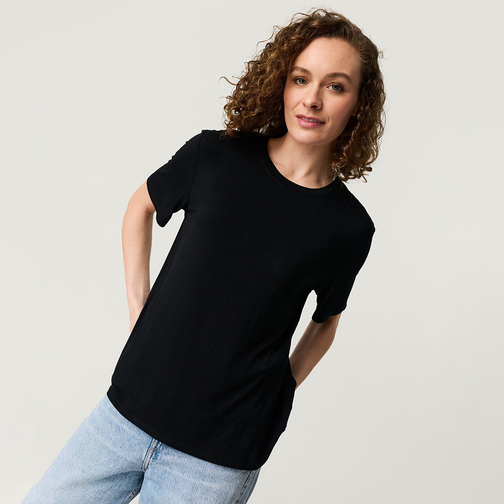 Women's Black Loose Tee