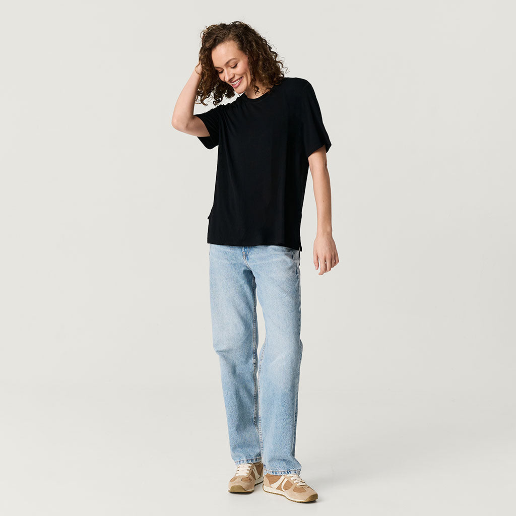 Women's Black Loose Tee