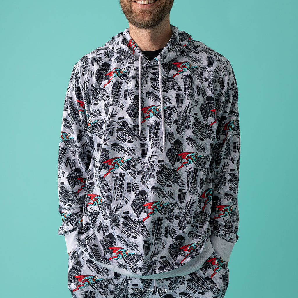 WB Superman Metropolis Men's French Terry Pullover Hoodie