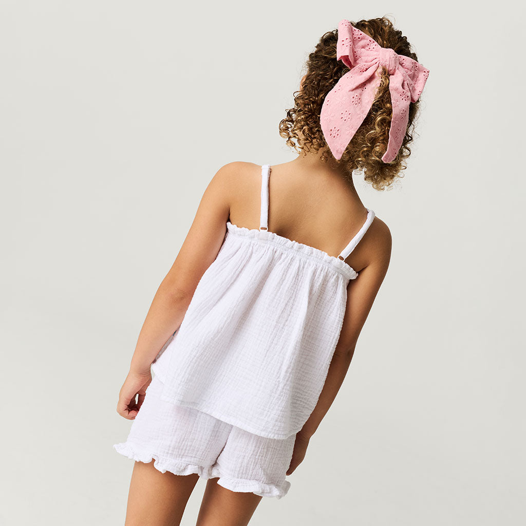 White Cotton Crinkle Cami