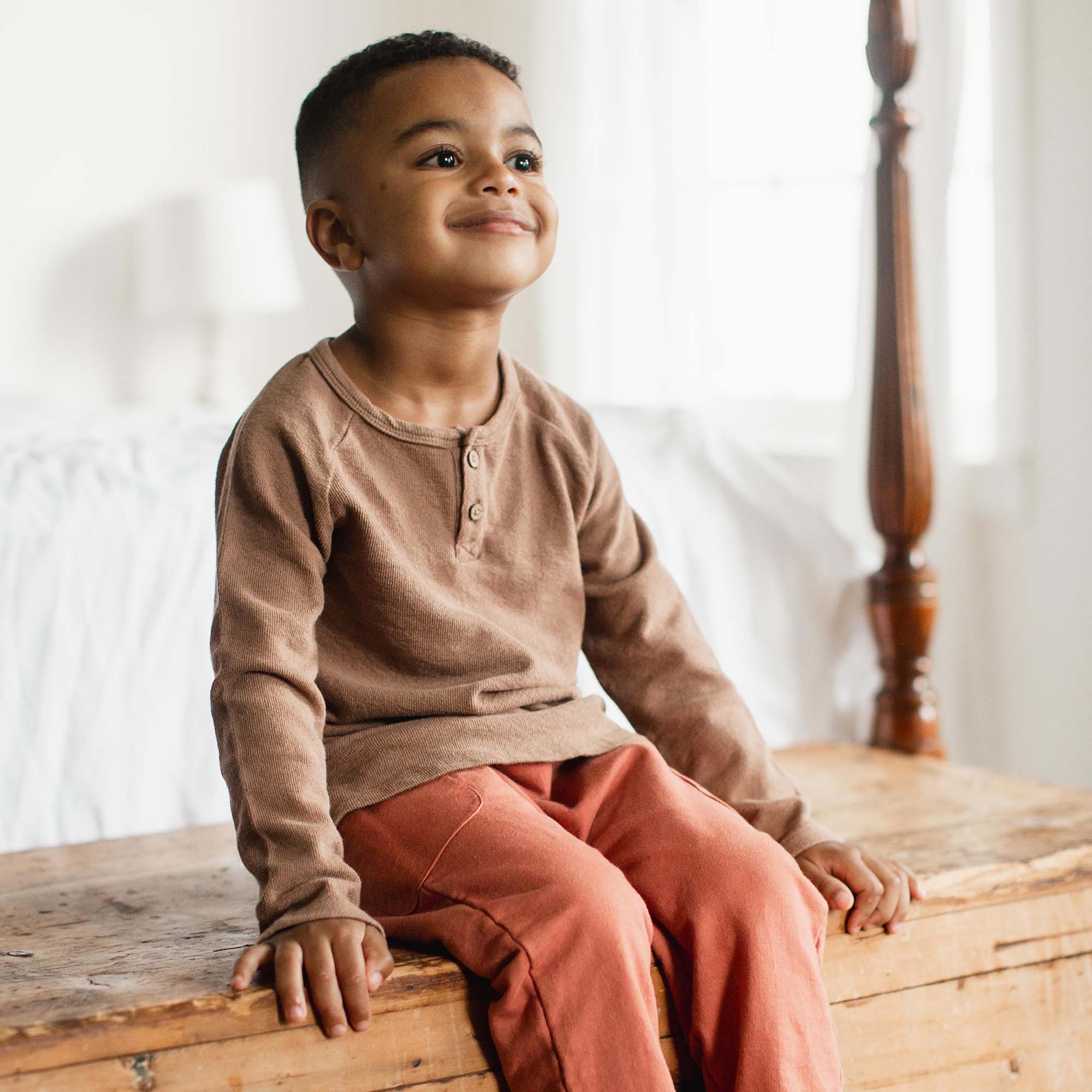 Textured Knit Boy Tee & Pants Set