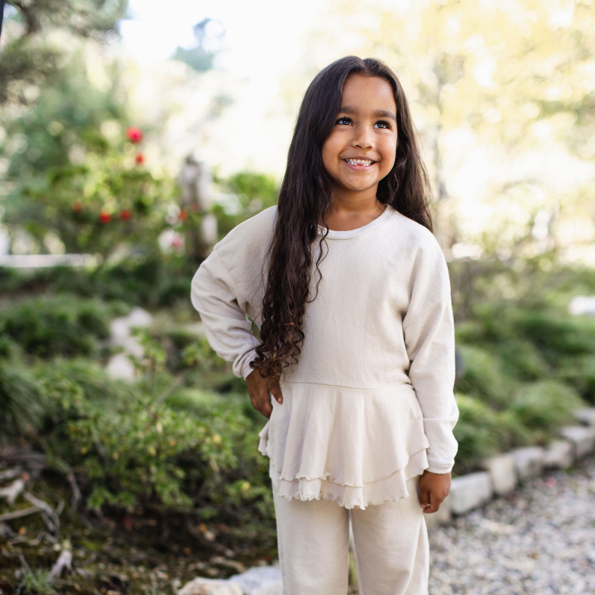 Textured Knit Sweatshirt & Pants Set