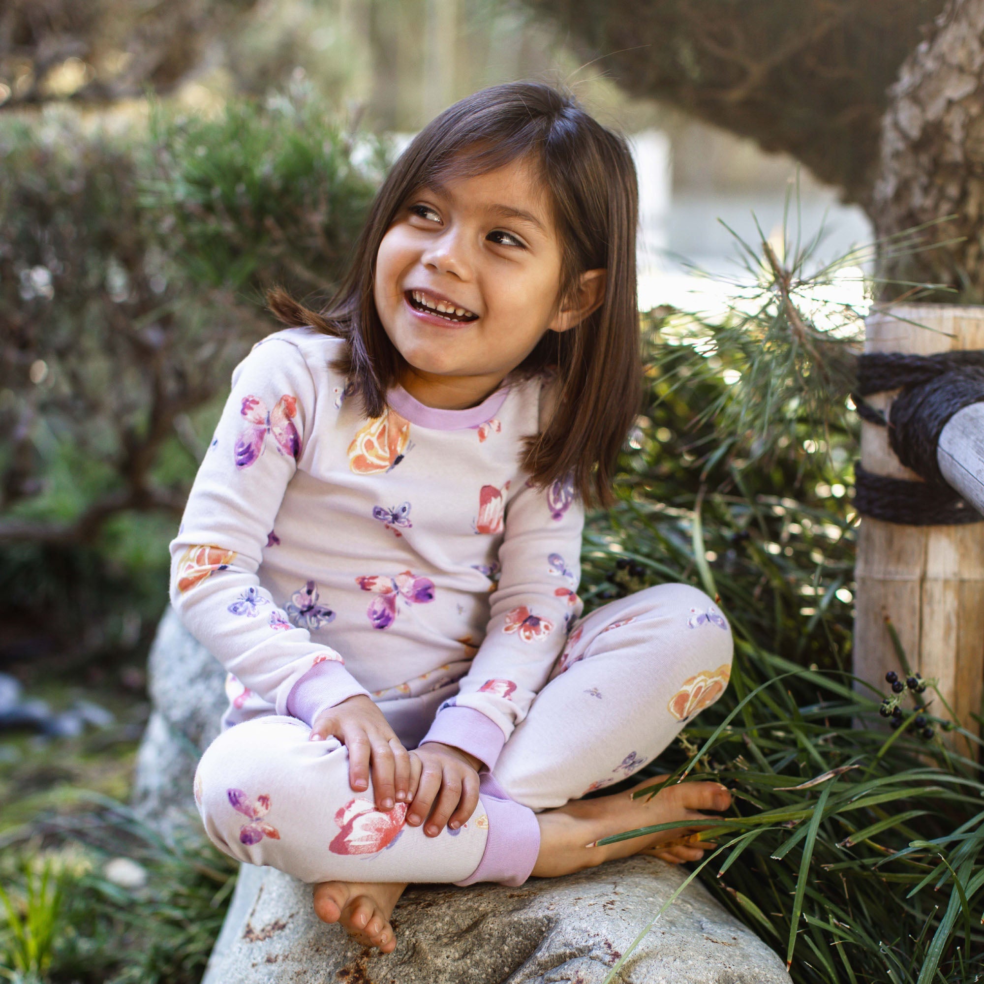 Wings A Flutter Organic Cotton Two-Piece Pajamas