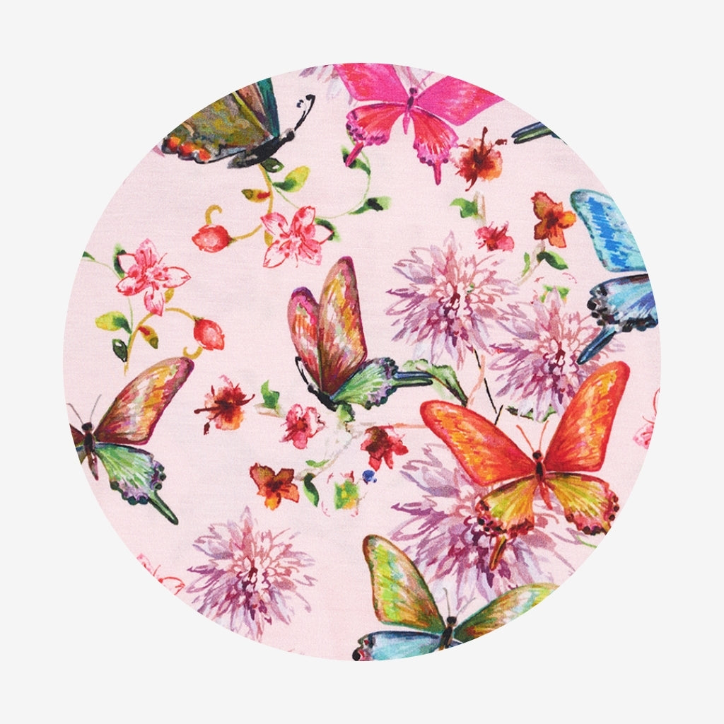 Watercolor Butterfly Footie Ruffled Zippered One Piece