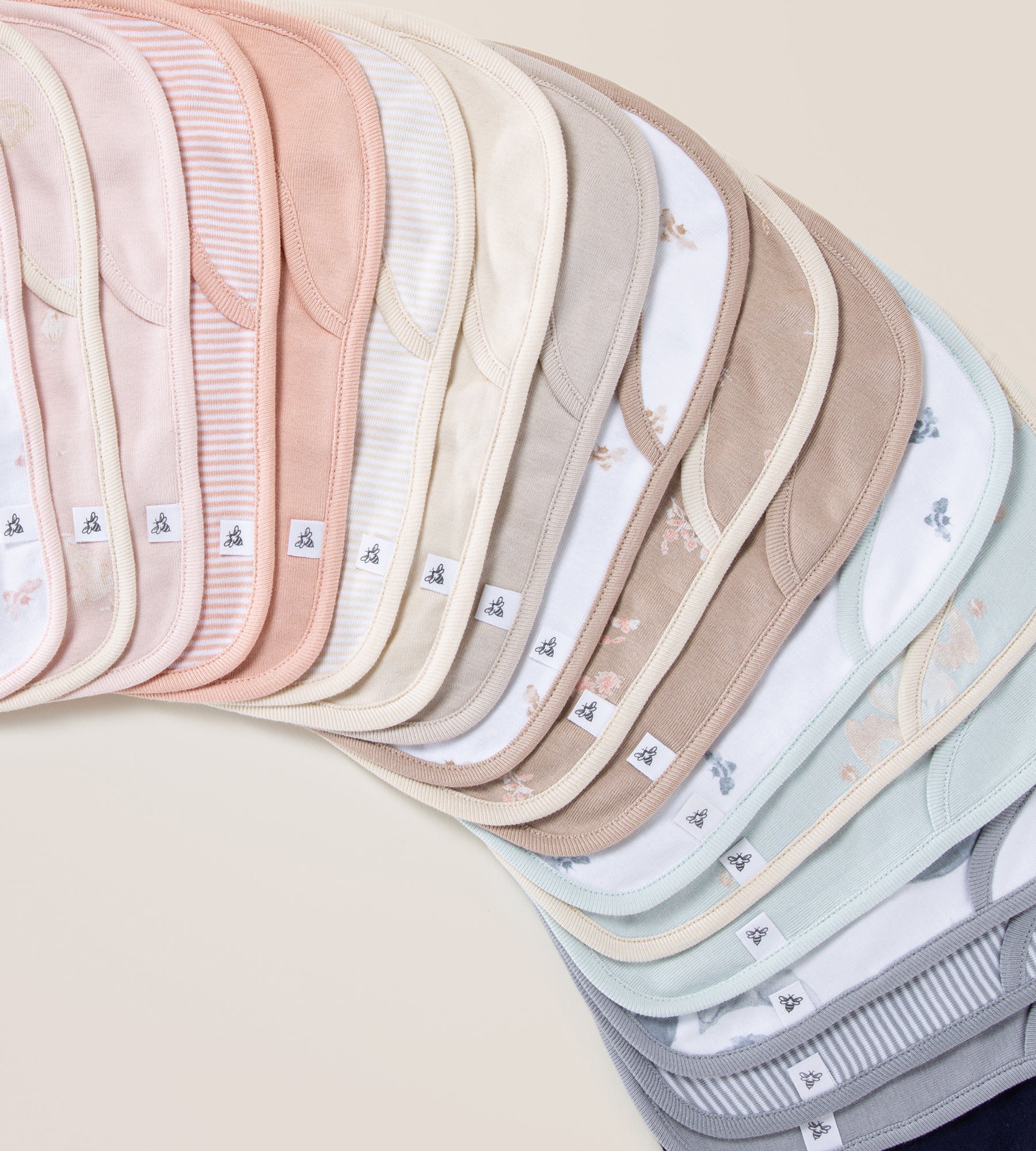 Whimsical Floral Organic Cotton Baby Bibs 5 Pack